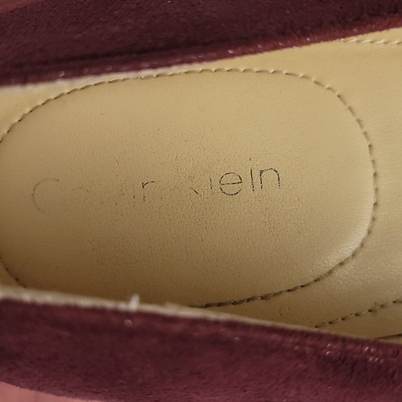 Calvin Klein Ashley Pointed Toe Pumps in Burgundy Size 8.5 - Picture 8 of 12